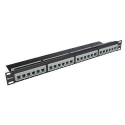 ECHL1881  1.75" Panel with 4 TDS1881 RJ45 (8x8) 6-Port Bridging Adapters