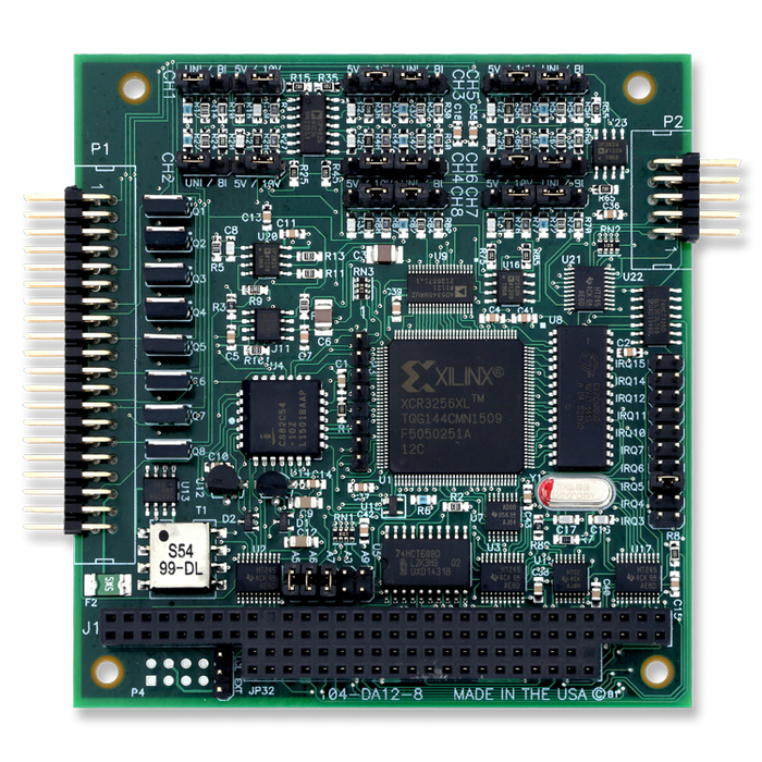 104-DA12-8A  PC/104 8-channel Analog Output Board with Arbitrary Waveform Generation