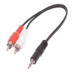 3.5mm Stereo Male to Dual RCA Male Adapter Cable