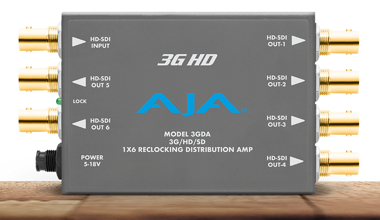 1x6 3G HD/SD SDI reclocking Distribution Amplifier, 120M 3G Cable Equalization