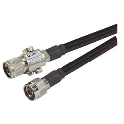 N-Male to N-Male Lightning Protector, 400-Series Cable Assembly - 10 ft
