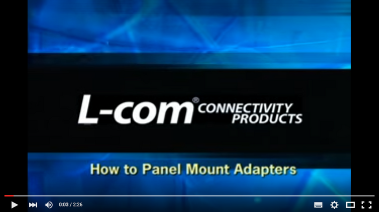 How to Panel Mount Adapters - L-Com Video
