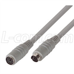 Cable molded-extension-cable-mini-din-6-male-female-150-ft