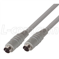 Cable molded-cable-mini-din-6-male-male-100-ft