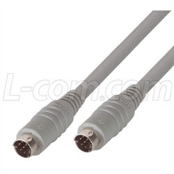 Cable molded-cable-mini-din-8-male-male-150-ft