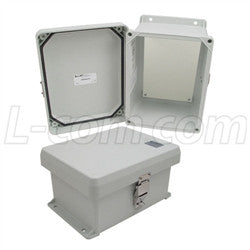 8x6x4-inch-ul-listed-weatherproof-nema-4x-enclosure-with-blank-non-metallic-mounting-plate L-Com Enclosure