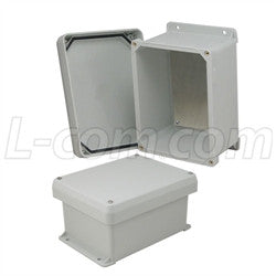 8x6x4-inch-ul-listed-weatherproof-nema-4x-enclosure-w-aluminum-mounting-plate-corner-screws L-Com Enclosure