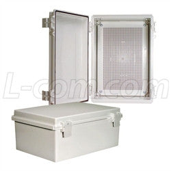 14x10x6-inch-weatherproof-abs-light-weight-enclosure-with-universal-mounting-plate L-Com Enclosure