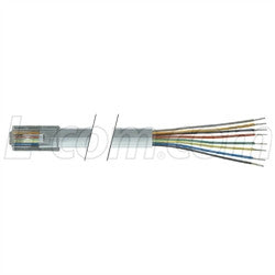 Cable flat-modular-cable-rj45-8x8-tinned-end-250-ft