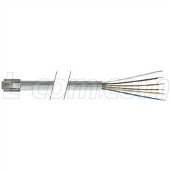 Cable flat-modular-cable-rj12-6x6-tinned-end-100-ft