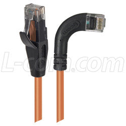 Cable category-5e-right-angle-patch-cable-straight-right-angle-right-exit-orange-10-ft