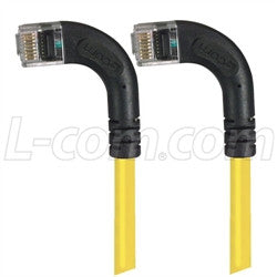 Cable category-5e-right-angle-patch-cable-ra-left-exit-ra-left-exit-yellow-100-ft