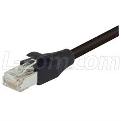 Cable double-shielded-26-awg-stranded-cat-5e-rj45-rj45-patch-cord-black-400-ft