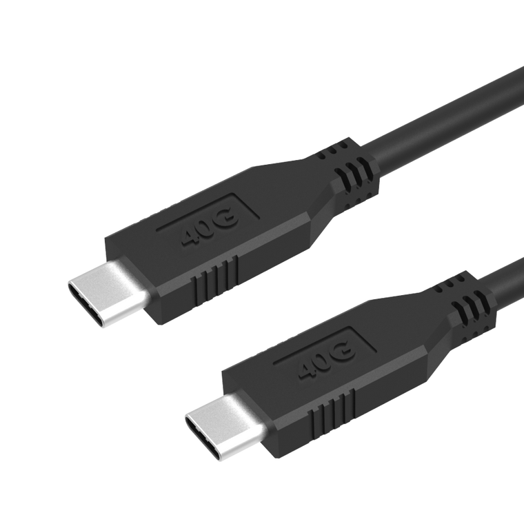 USB4 C to C Male Straight Passive Cable - C Male Straight to C Male Straight 2m