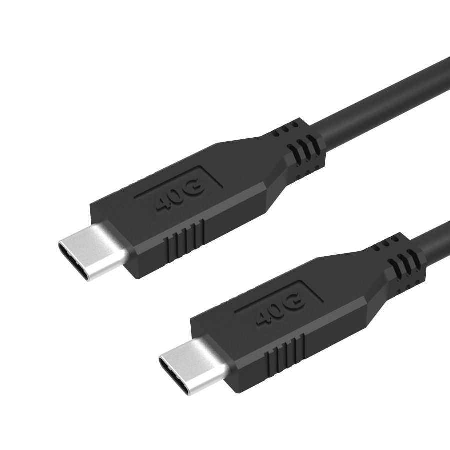 USB4 C to C Male Straight Passive Cable - C Male Straight to C Male Straight 2m