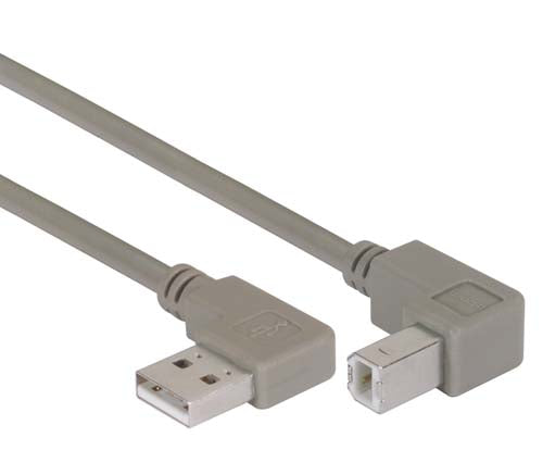 Right Angle USB Cable Right Angle A Male/Down Angle B Male 1.0m