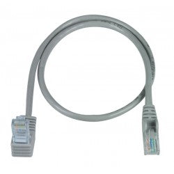 CAT5E-UAS-9-WHITE   -   CAT5E Up Angle Straight Ethernet Network Cable 90-Degree 9 ft RJ45 - RJ45 White