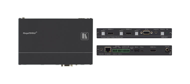 DIP-31 4K60 4:2:0 HDMI & VGA Auto Switcher with Maestro Room Automation