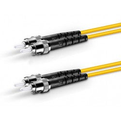 FIBER-D-STST-9-1M   -   Duplex ST Singlemode Fiber Optic Patch Cable Ferrules 9-micron 1 m ST - ST Yellow