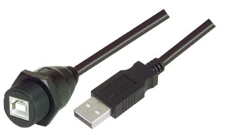 Cable usb-cable-waterproof-type-b-female-standard-type-a-male-30m