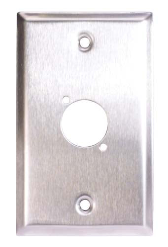 Stainless Steel Wall Plate, One XLR Opening