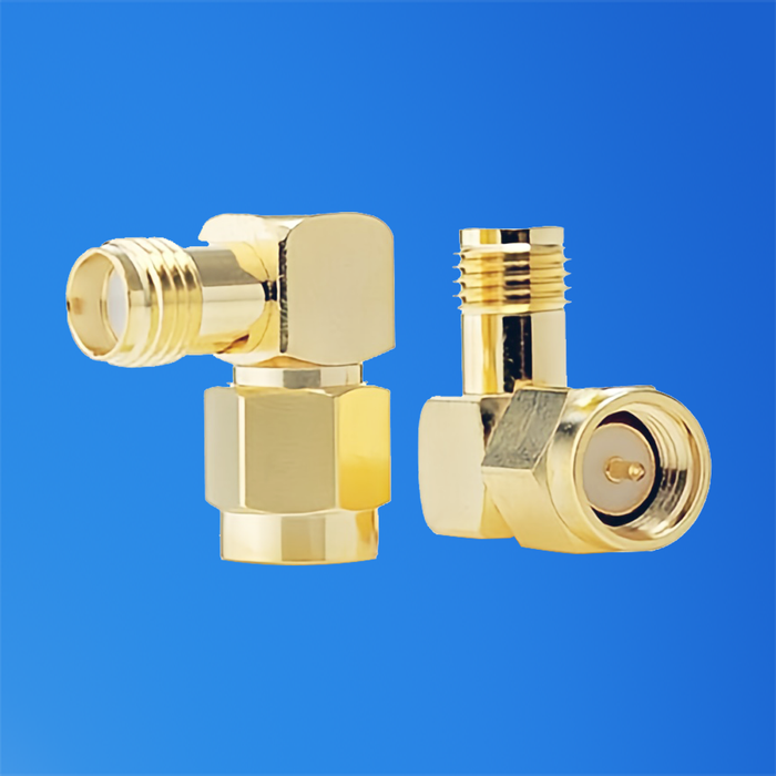 SMA Male to SMA Female Right Angle Adaptor