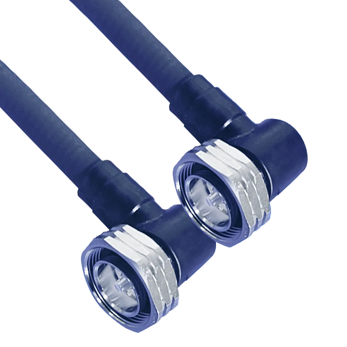 Hughes 1/2" SCF 7/16 R/A Male to 7/16 R/A Male Moulded Black 4m