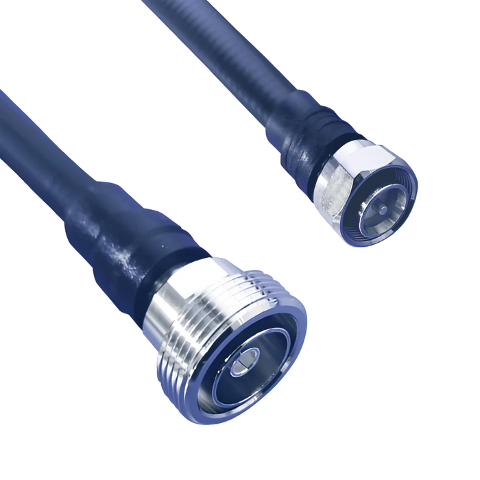 Hughes 1/2" SCF 7/16 Female to 4.3-10 Male Moulded Black 4m