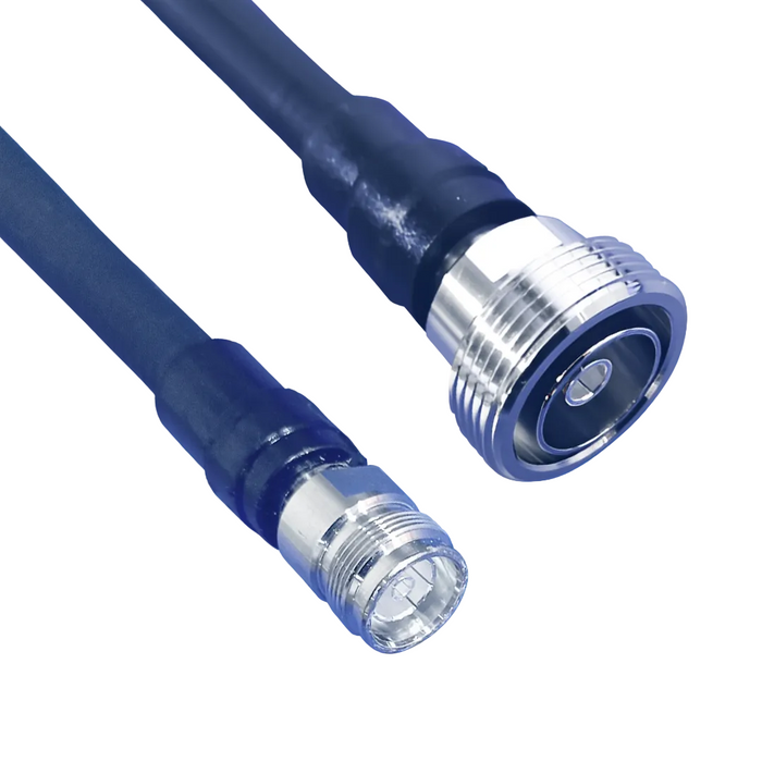 Hughes 1/2" SCF 7/16 Female to 4.3-10 Female Moulded Black 5m