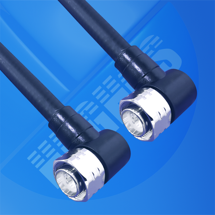 Hughes 1/2" SCF 4.3-10 R/A Male to 4.3-10 R/A Male Moulded Black 3m