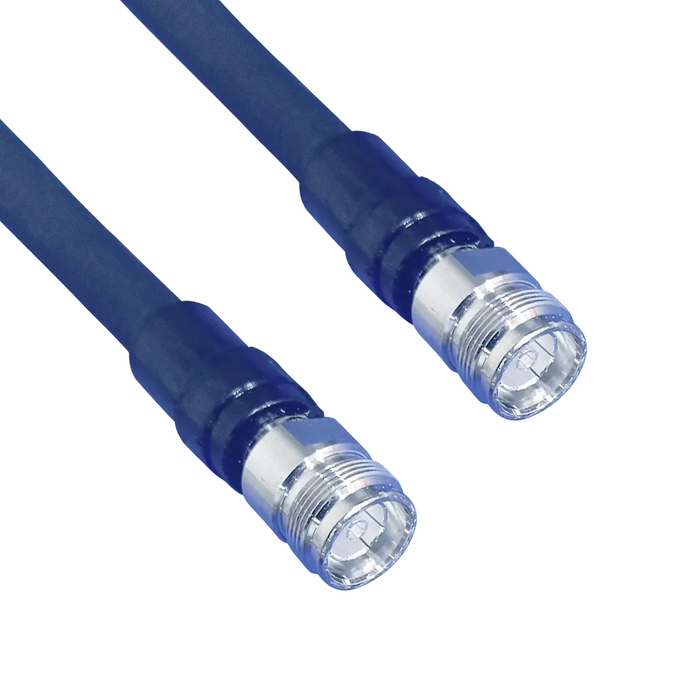 Hughes 1/2" LLCF 4.3-10 Female to 4.3-10 Female Moulded Black 2m