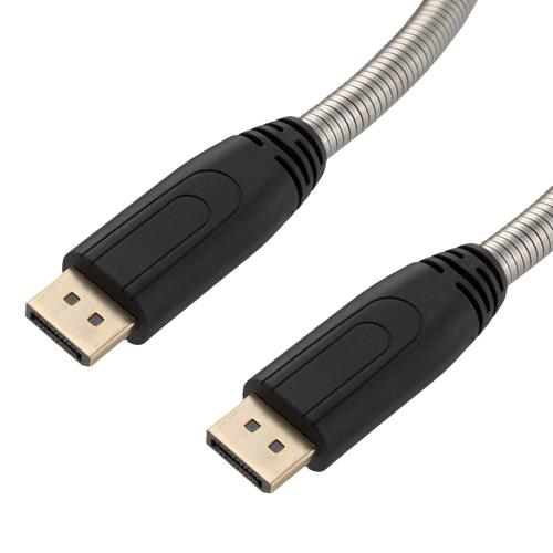 Armored DisplayPort Cable, 8K Resolution, 30 AWG, 5 M