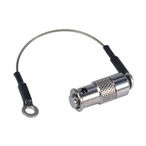 ST Dust Cap for MIL or Ruggedized COTS Couplers, Stainless Steel with Lanyard