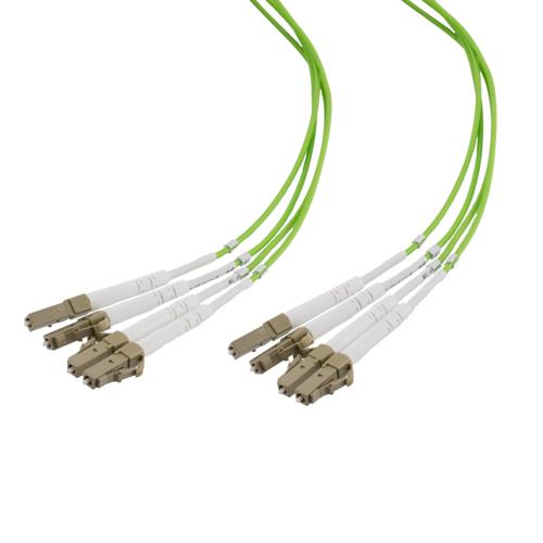4 Strand LC/UPC-LC/UPC OM5 Multimode Distribution Cable, 4.8mm Riser J ...