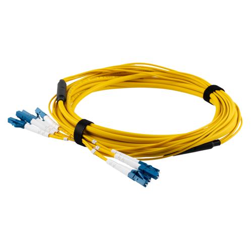 4 Strand LC/UPC-LC/UPC Single Mode OS2 Distribution Cable, 4.8mm Riser ...