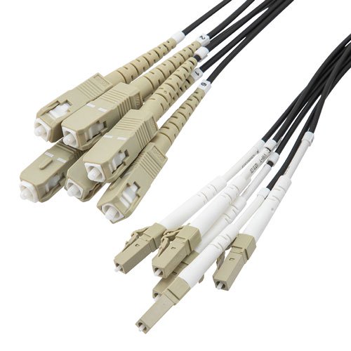 6 Strand LC/UPC to SC/UPC 62.5/125 OM1, 5.0mm Distribution Cable, 2.0mm Breakout 0.5M, LSZH - 5M
