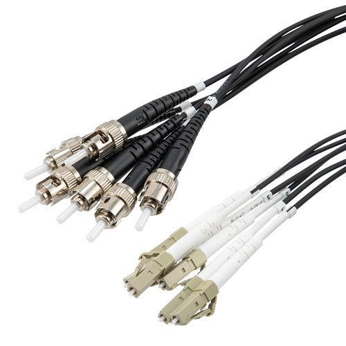 6 Strand LC/UPC to ST/UPC 62.5/125 OM1, 5.0mm Distribution Cable, 2.0mm Breakout 0.5M, LSZH - 5M