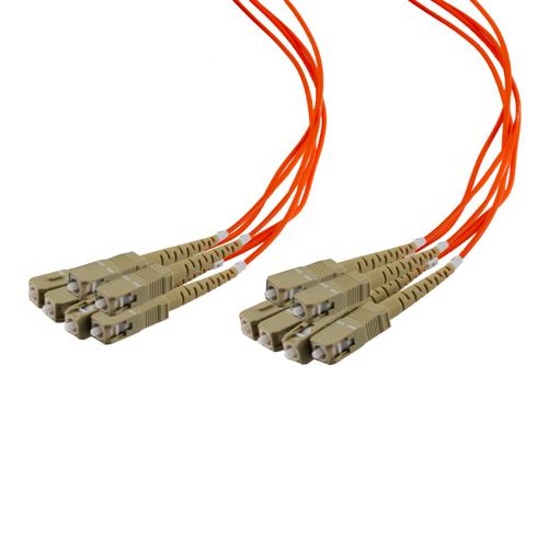 6 Strand SC/UPC-SC/UPC OM1 Multimode Distribution Cable, 5.0mm Plenum Jacket, 2.0mm breakout at 0.5M - 5 meters