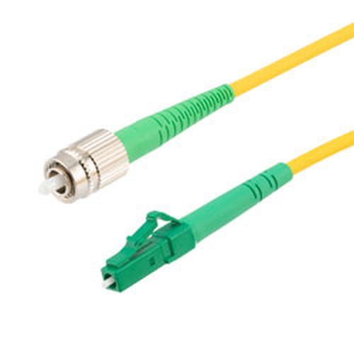 Fiber Optic Patch Cable, FC/APC Narrow Key to LC/APC Simplex PM (Polarized Maintaining), 1550nm, 3.0mm Loose Tube PVC, 2-Meter