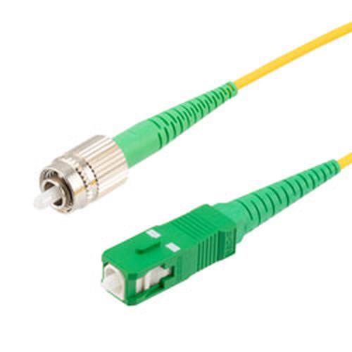 Fiber Optic Patch Cable, FC/APC Narrow Key to SC/APC Simplex PM (Polarized Maintaining), 1550nm, 2.0mm Loose Tube PVC, 2-Meter