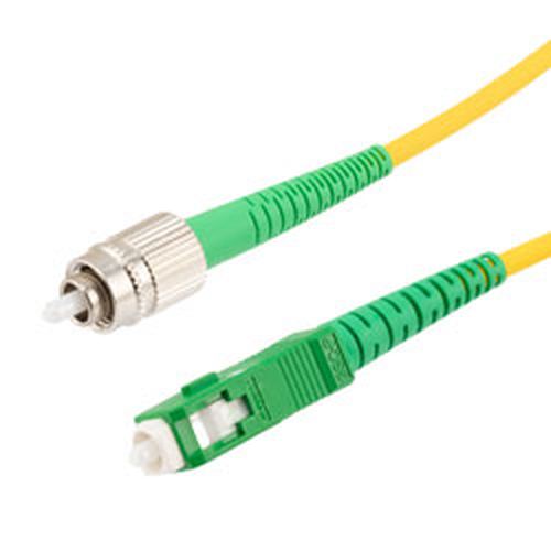 Fiber Optic Patch Cable, FC/APC Narrow Key to SC/APC Simplex PM (Polarized Maintaining), 1550nm, 3.0mm Loose Tube PVC, 2-Meter