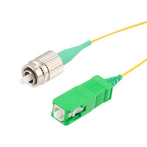 Fiber Optic Patch Cable, FC/APC Narrow Key to SC/APC Simplex PM (Polarized Maintaining), 1550nm, 0.9mm Loose Tube Hytrel, 1-Meter