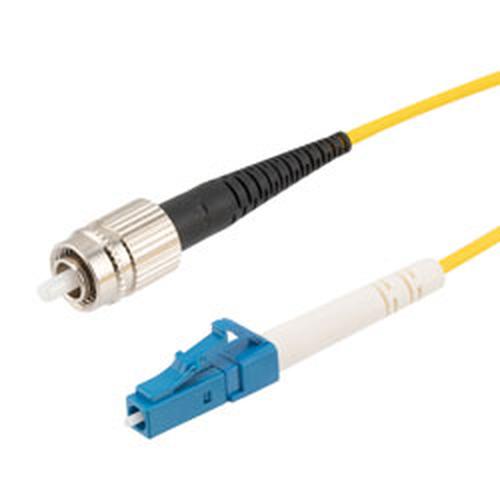Fiber Optic Patch Cable, FC/PC Narrow Key to LC/PC Simplex PM (Polarized Maintaining), 1550nm, 2.0mm Loose Tube PVC, 2-Meter