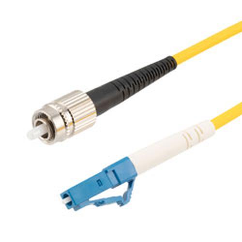 Fiber Optic Patch Cable, FC/PC Narrow Key to LC/PC Simplex PM (Polarized Maintaining), 1550nm, 3.0mm Loose Tube PVC, 1-Meter