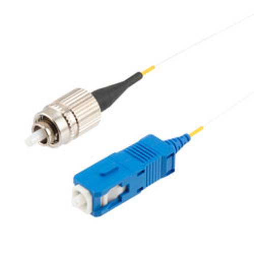 Fiber Optic Patch Cable, FC/PC Narrow Key to SC/PC Simplex PM (Polarized Maintaining), 1550nm, 0.25mm Bare Fiber, 1-Meter