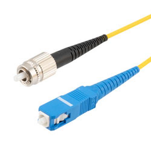 Fiber Optic Patch Cable, FC/PC Narrow Key to SC/PC Simplex PM (Polarized Maintaining), 1550nm, 2.0mm Loose Tube PVC, 2-Meter