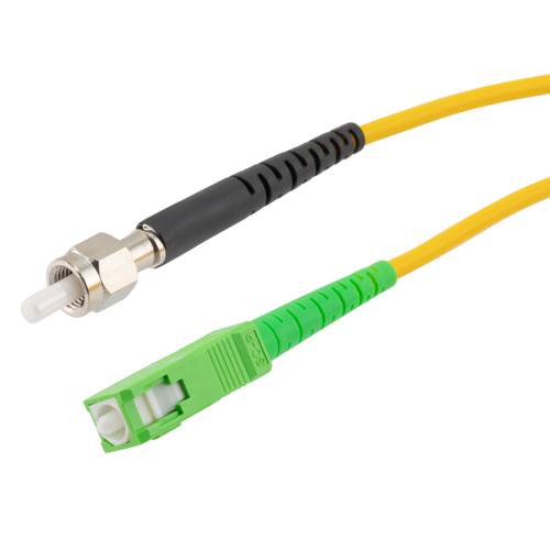 Fiber Optic Patch Cable SMA/APC-SC/APC Simplex 9.25/125 OS1 Single Mode Fiber 3.0mm PVC Jacket 5 m