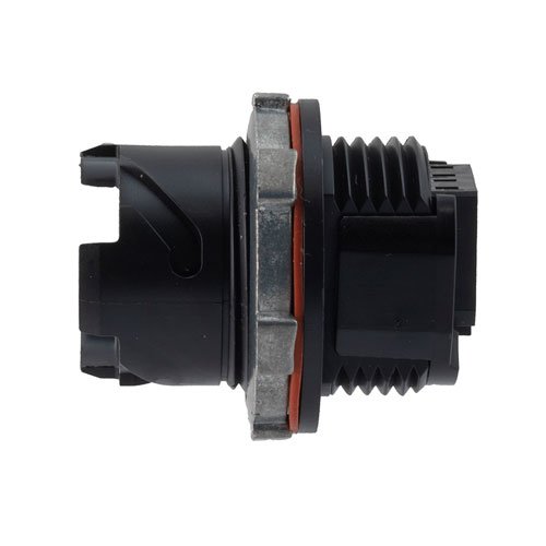 IP68 LC Hybrid Bulkhead Coupler/Adapter, Pin contacts, SMF or MM, with Dust Cap
