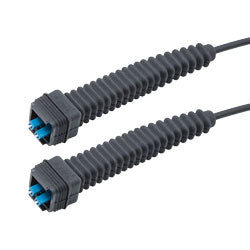 Fiber Optic Outdoor patch cable, Duplex SMF(G.652.D), NSN flexible boot LC/UPC to NSN flexible boot LC/UPC with 4.8mm LSZH jacket, 10M