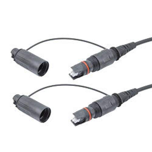 Fiber Optic Outdoor patch cable, Simplex SMF(G.657.A2), H-Optic SC/APC to H-Optic SC/APC with 5.0mm LSZH jacket, 1M